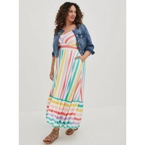 Colorful Striped Maxi Dress